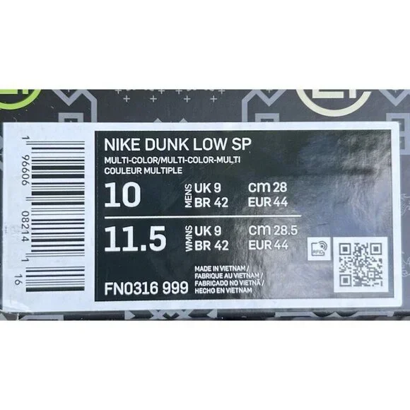 NIKE CLOT x DUNK SP LOW WHAT THE Size 10 - Picture 6 of 6